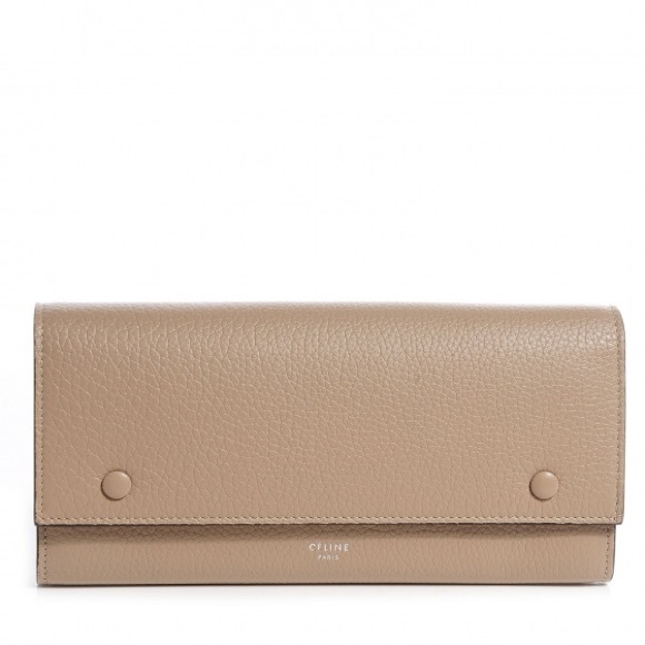 Celine Calfskin Large Multifunction Flap Wallet Dune • FREE Gold Chain - Picture 1 of 15